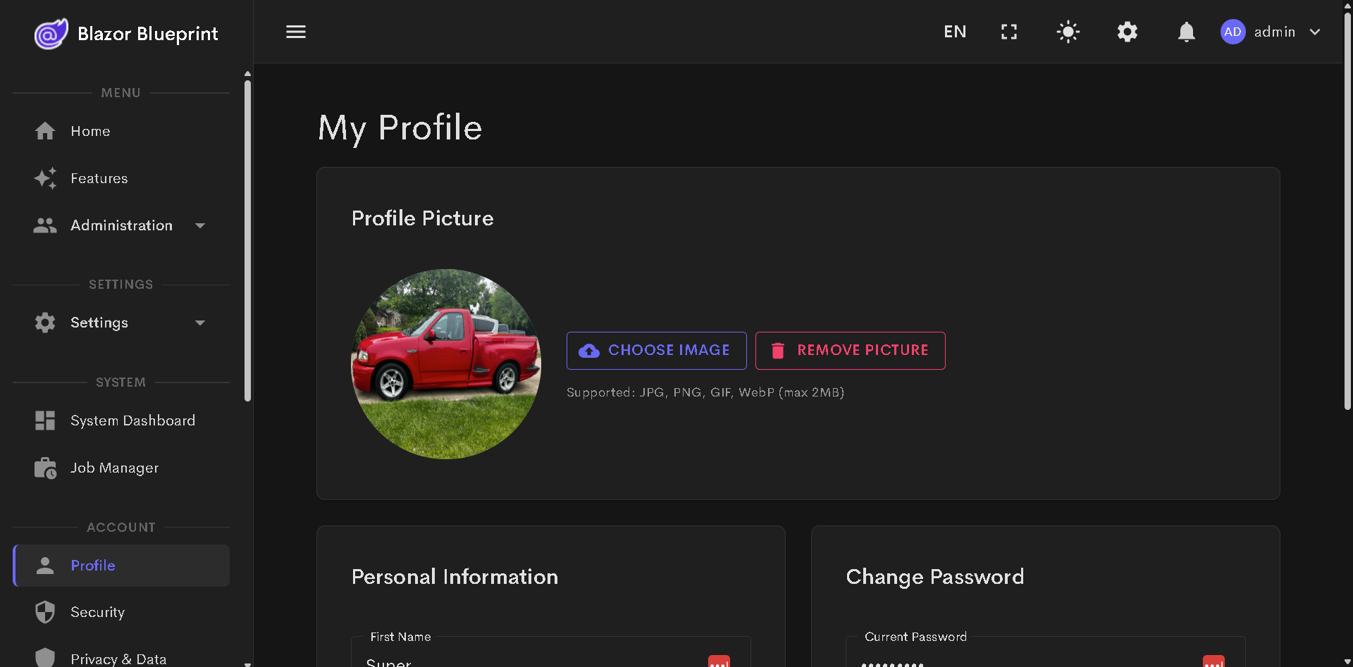 Profile & Data Management