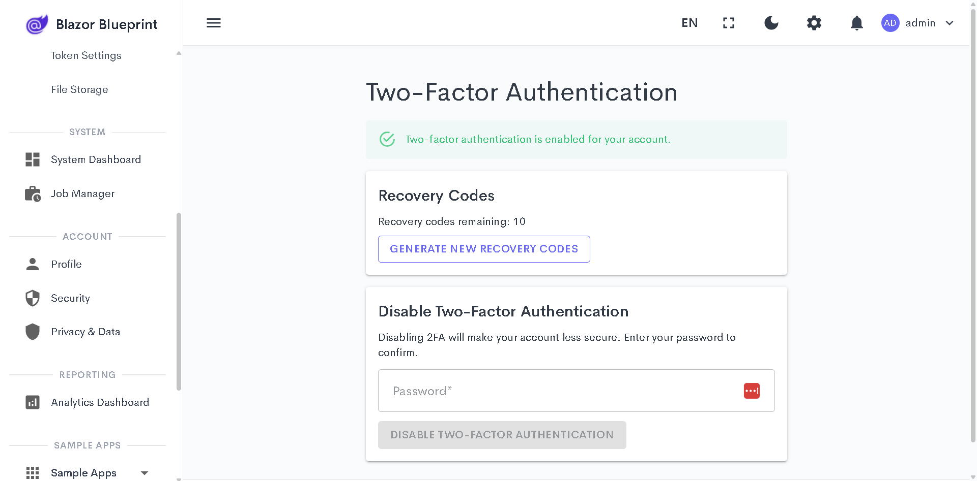 Two-Factor Authentication Setup